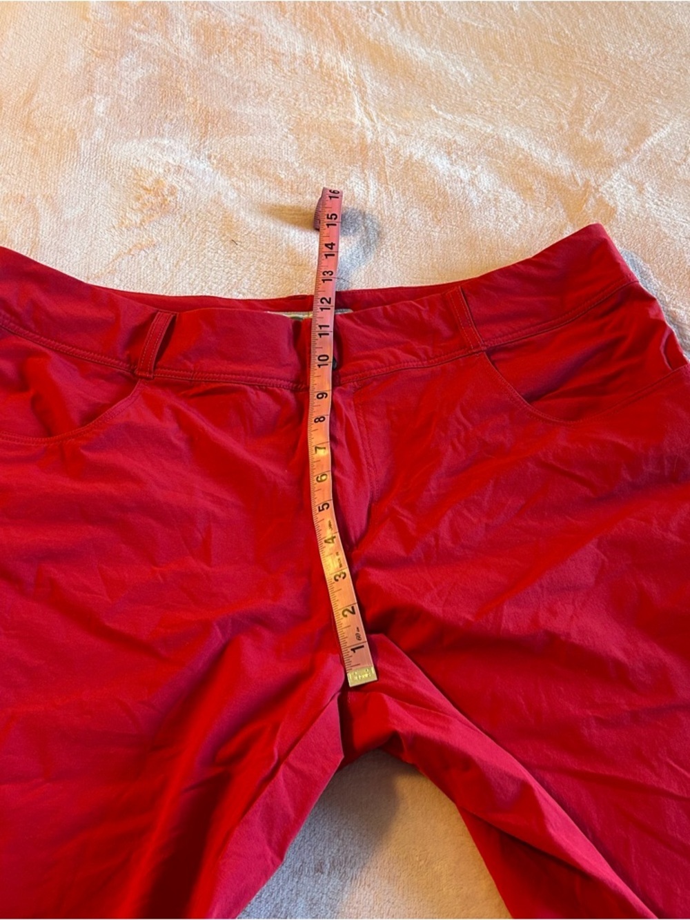 Killtec red long shorts size 16 stretch hiking gorpcore outdoors - Picture 8 of 9